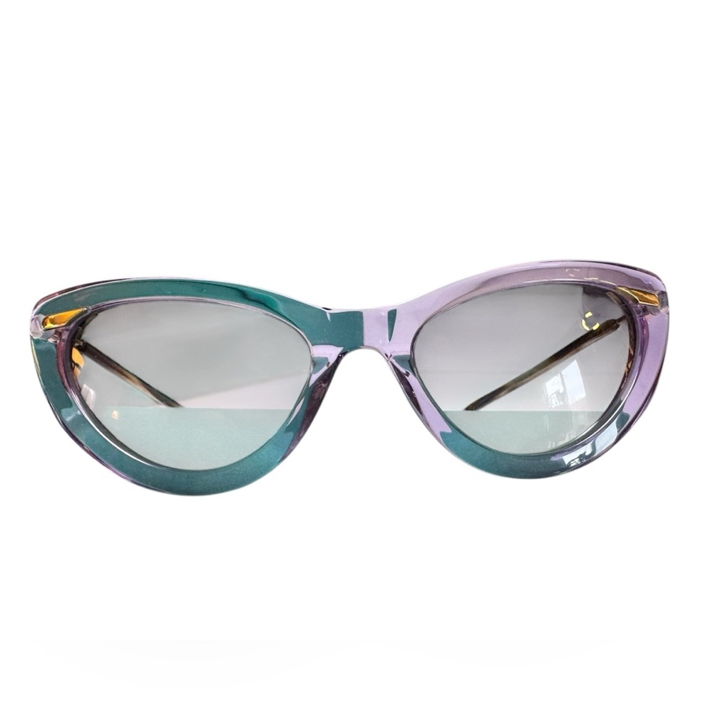 NWT Derek Lam Doris Cat Eye Sunglasses Lavender Apricot Gradient 54mm